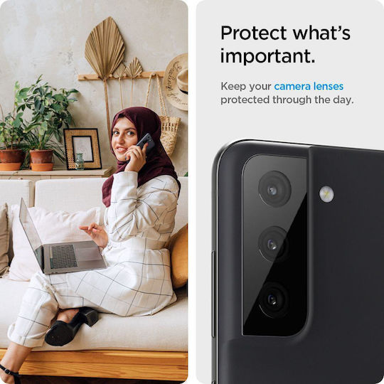 Spigen OPTIK.TR Camera Protection Tempered Glass Black for the Samsung G990B Galaxy S21 FE 5G