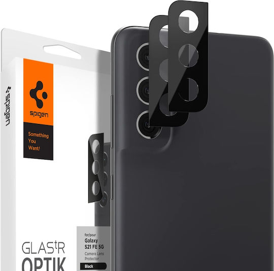 Spigen OPTIK.TR Camera Protection Tempered Glass Black for the Samsung G990B Galaxy S21 FE 5G