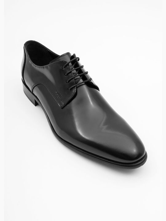 Boss Shoes Leder Herren Freizeitschuhe Black Spazzola