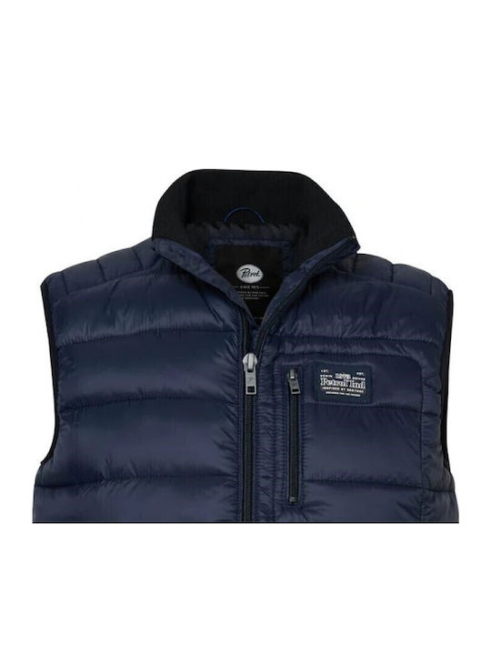 Sleeveless Jacket Puffer Waterproof Blue