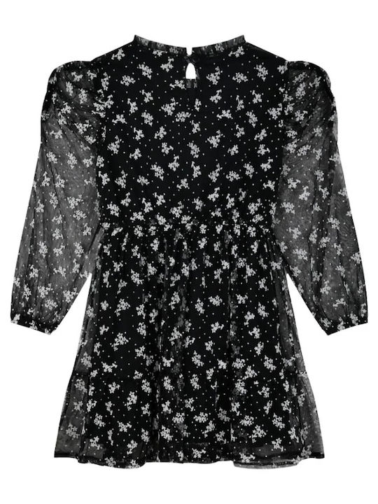 Energiers Mädchen Kleid Tüll Blumen black