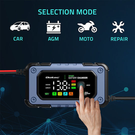 Qoltec Φορτιστής Μπαταριών Μολύβδου 12V 7A