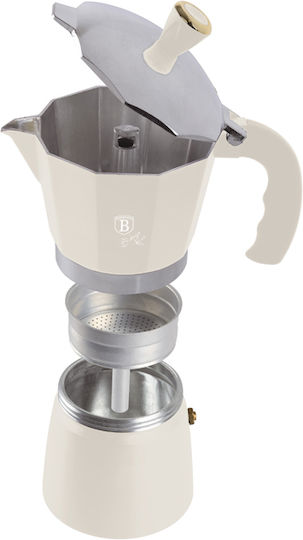 Berlinger Haus Stovetop Espresso Pot 6 Cups Cream