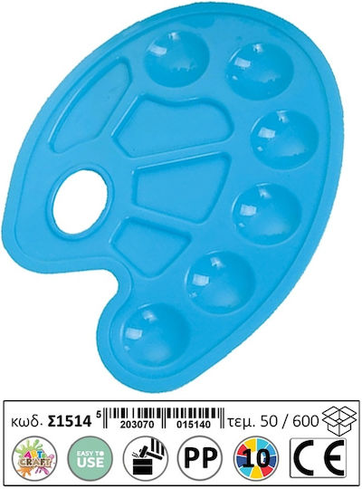 Oval Palette 10 Wells Various Designs S1514
