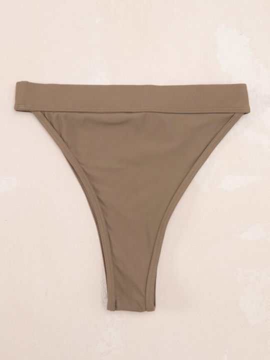 Luigi Bikini Slip High Waist Beige