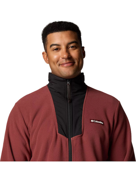 Ανδρική Ζακέτα Fleece Μπορντό