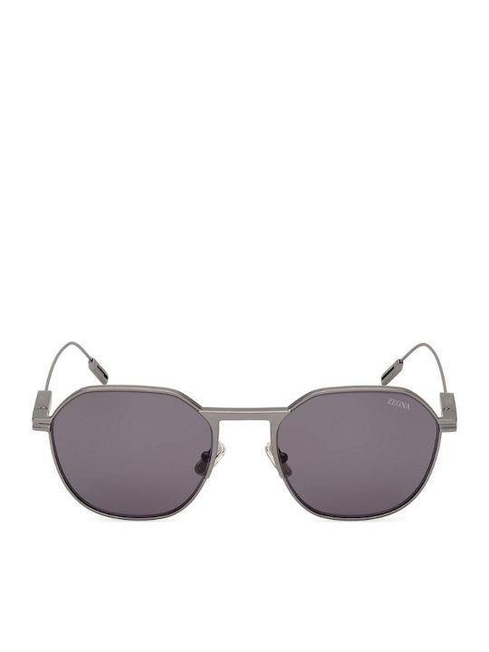 Zegna Unisex Γυαλιά Ηλίου με Γκρι Μεταλλικό Σκελετό και Γκρι Φακό EZ0234 09A