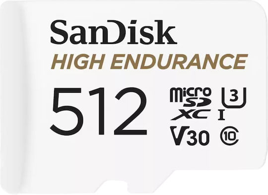 Sandisk High Endurance microSDXC 512GB Клас 10 UHS-I 100MB/s с адаптер