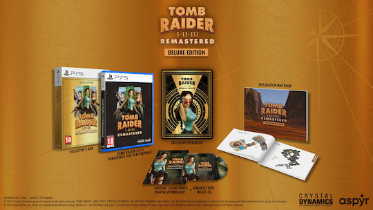 Tomb Raider I-III Remastered Starring Lara Croft Deluxe Edition PS5 Game