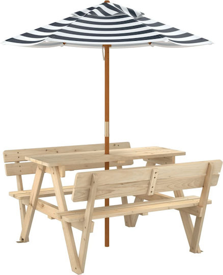 vidaXL Table made of Wood 90x108x54cm. for 3+ Years Brown