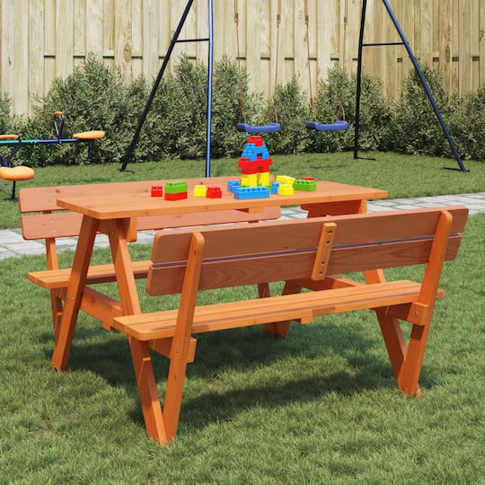 vidaXL Table 90x108x54cm. for 3+ Years Years Brown