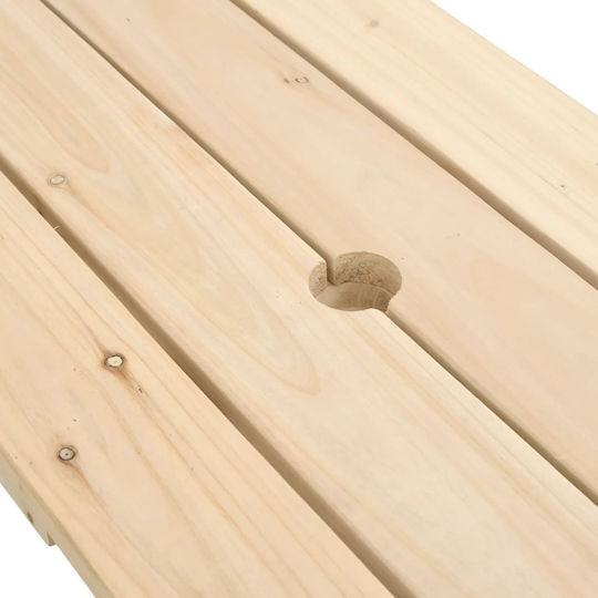 vidaXL Table made of Wood 90x108x54cm. for 3+ Years Brown