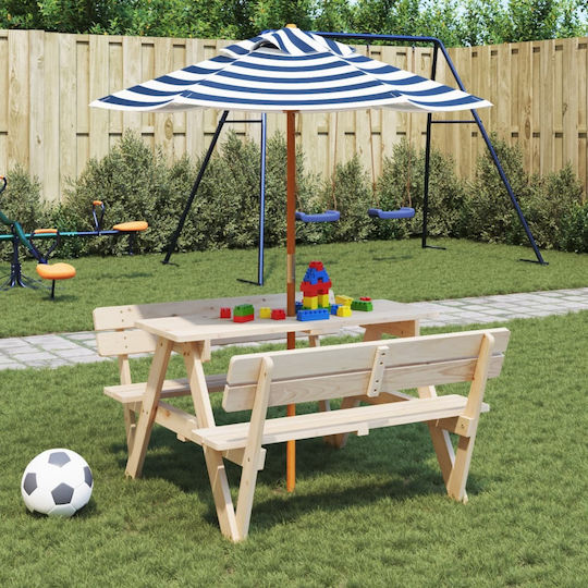 vidaXL Table made of Wood 90x108x54cm. for 3+ Years Brown