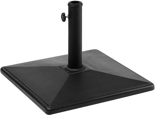 Beliani Βάση Ομπρέλας Τσιμεντένια Black 50x50cm