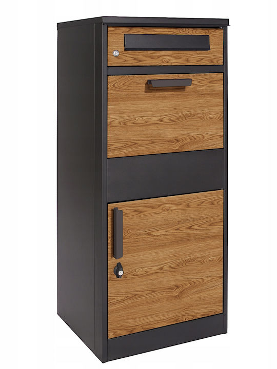 Jumi Външна Пощенска Кутия Металик в Кафяв Цвят 40x40x15см
