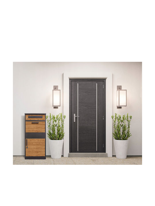 Jumi Външна Пощенска Кутия Металик в Кафяв Цвят 40x40x15см