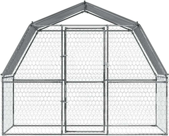 vidaXL Metal Dog Park 285x195x230cm Silver