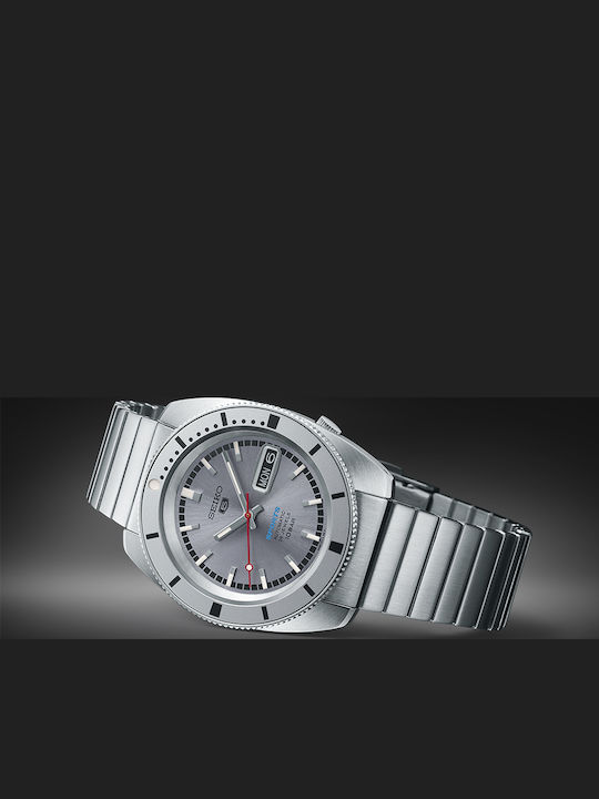 Seiko 5 Sports Ceas Bărbați 38.5mm Automat Cu Brățară Din Oțel Inoxidabil Gri