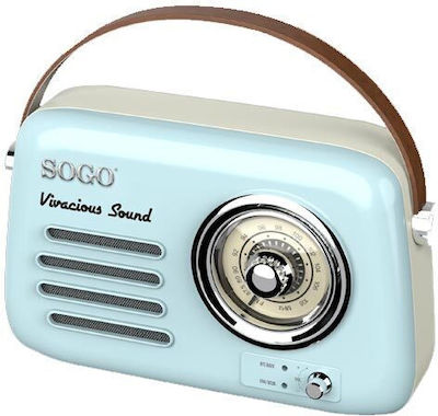 Sogo RAD-SS-8635 Retro Tabletop Radio with Bluetooth Blue