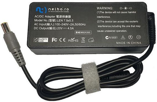 Nelbo Laptop-Ladegerät 90W 20V 4.5A für Lenovo