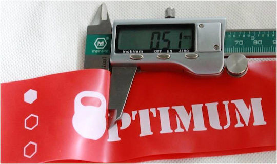 Optimum Mini Λάστιχο Γυμναστικής Loop Μαλακό Κόκκινο 0.25m