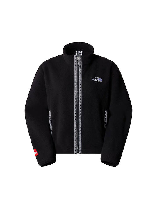 Fleece Damen Jacke in Schwarz Farbe