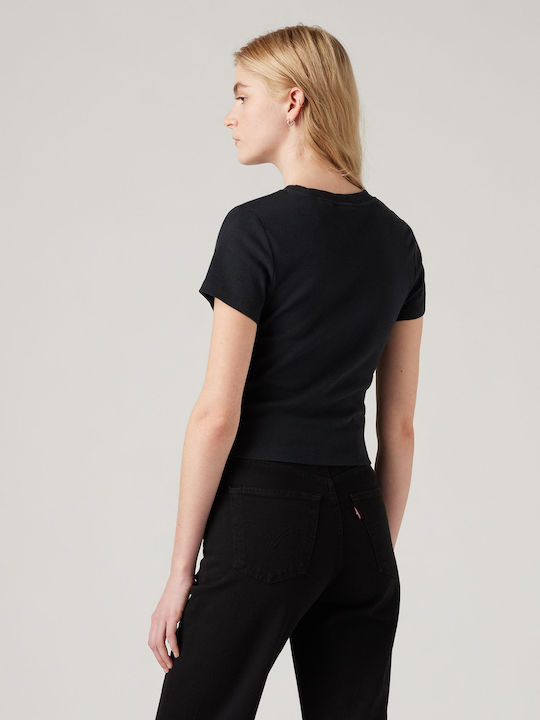 Levi's Damen Sportlich Crop T-shirt Black