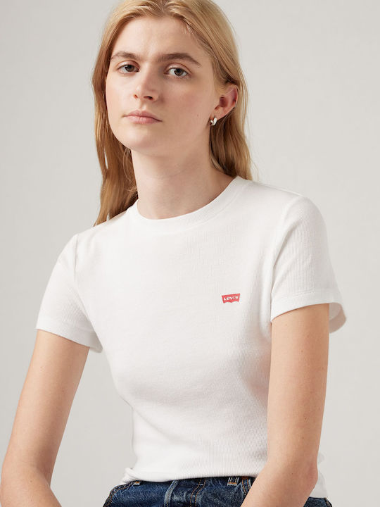 Essential Sporty Γυναικείο Αθλητικό Crop T-shirt White
