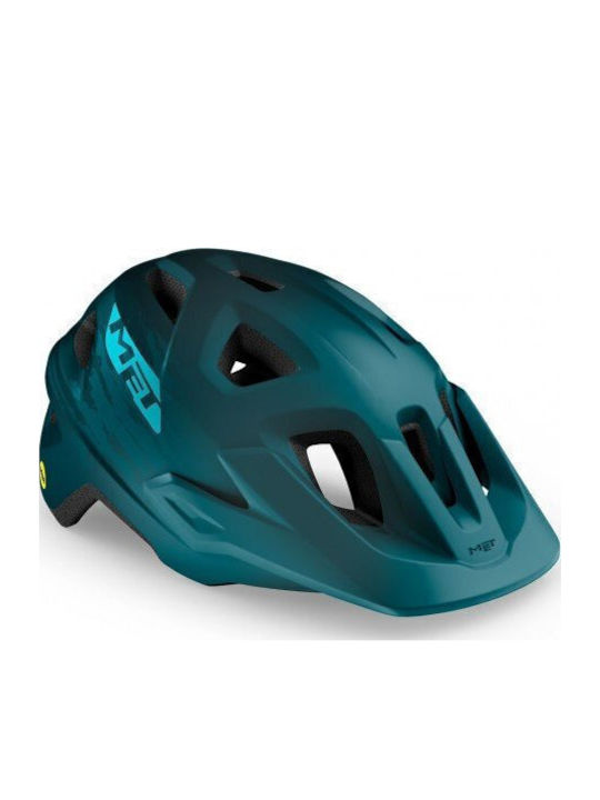 MET Echo Bicycle Helmet Mountain with MIPS Protection Petrol Blue/Matt