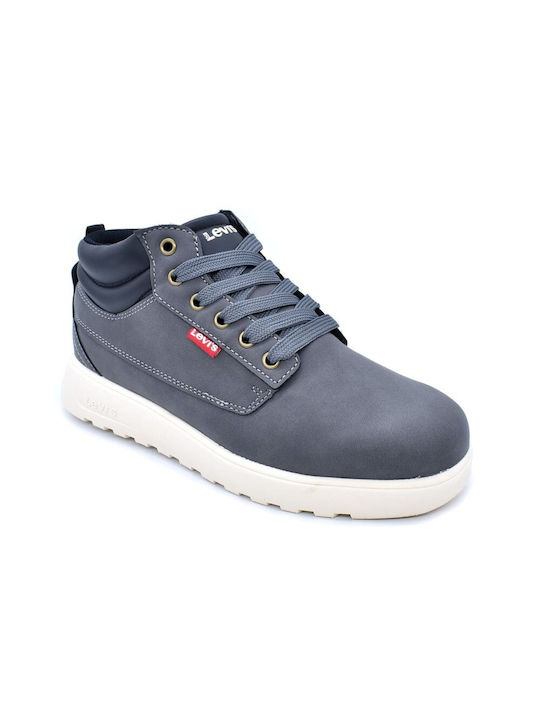 Levi's Kids PU Leather Boots Gray