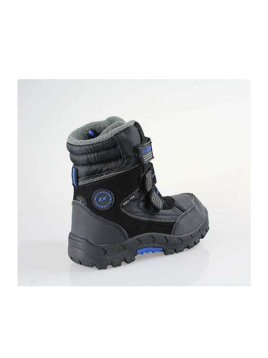 Bulldozer Kids PU Leather Snow Boots Black