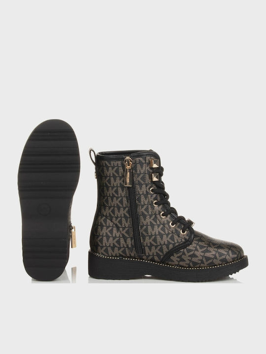 Kids Boots with Zipper Brown