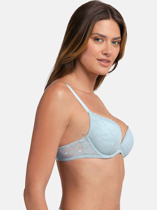 Bra Underwire Grey-light blue