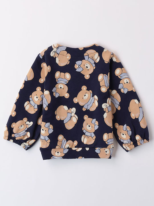 iDO Kids Sweater Long Sleeve Blue-Beige