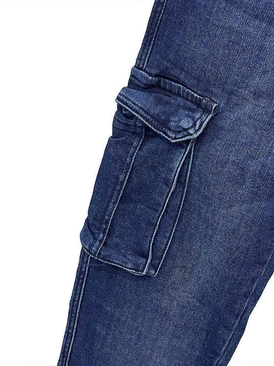 Ustyle Pantaloni de Bărbați din Jean Dark Blue