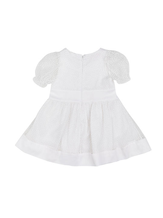 Chief Kids Dress with Sequins White