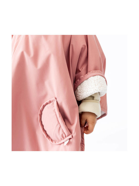 Bemini Wasserdicht Kinderjacke Kurz Winddicht mit Futter & Kapuze Pink