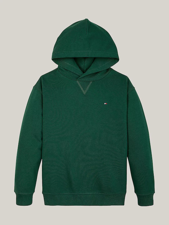 Kids Sweatshirt with Hood and Pockets Ornamental Green