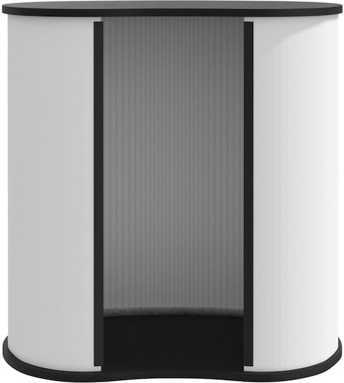 Tejghea pliabilă pentru târguri 90x48x93cm Lemn 4015794 Alb