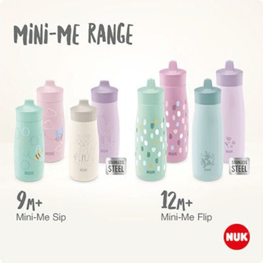 Nuk Mini-me Flip 2 1 Stainless Steel Spout Bottle 12+ Months Lilac 500ml