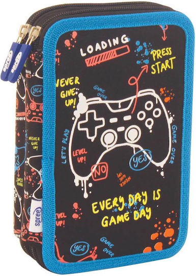 Double Filled Pencil Case with Zipper Games