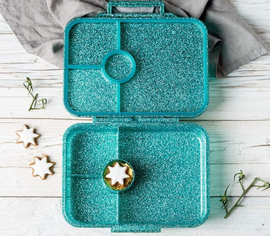 Lekkabox Glamour Πλαστικό Παιδικό Δοχείο Φαγητού 0.88lt Τιρκουάζ
