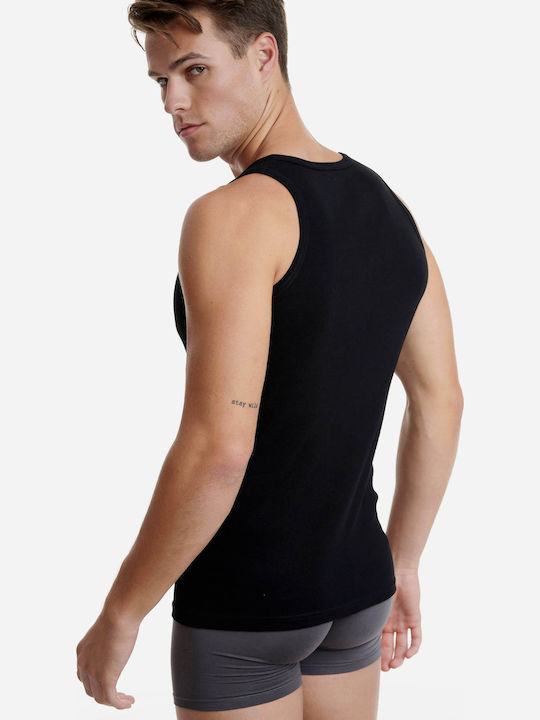 Men's Undershirt Sleeveless Black W1950-2-02