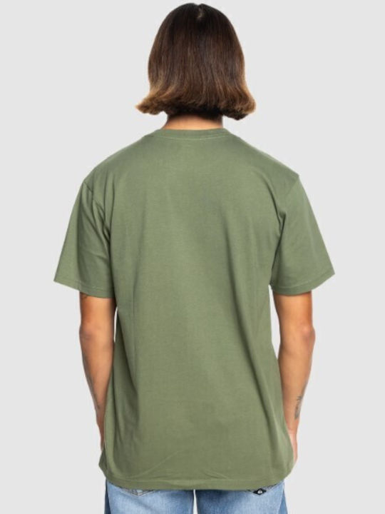 Quiksilver Qs Simple Ανδρικό T-shirt Κοντομάνικο Χακί