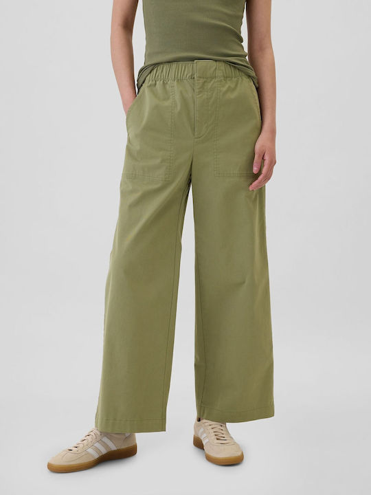 Dama Tesatura Pantaloni cu Elastic Walden Green