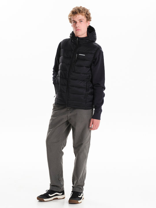 Sleeveless Winter Jacket Puffer Waterproof and Windproof Black
