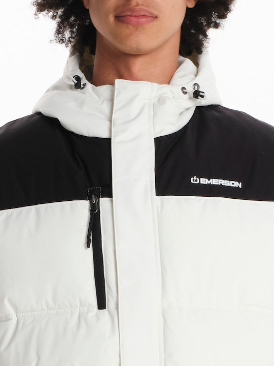 Winter Jacket Puffer White/Black
