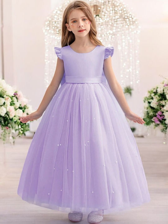 Kinderkleid Kurzärmelig Tüll Lilac