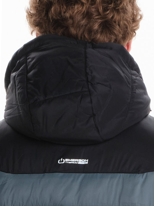 Ärmellos Winter Jacke Puffer Wasserdicht und Winddicht Dusty Pine/black, Khaki