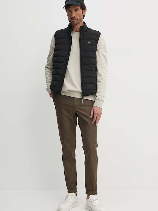 Ärmellos Jacke Puffer Schwarz